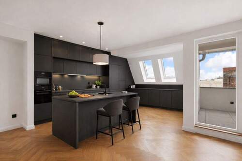 Küche staged - Etagenwohnung mit 174,00 m&sup2; in Berlin zum Kaufen