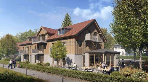 Hausansicht - 2-Zimmer-DG-Wohnung mit sonnigem Südbalkon