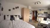 Schlafbereich/offene Küche - Etagenwohnung mit 32,00 m² in Friedrichskoog zum Kaufen