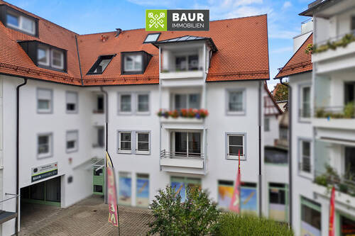 Luftaufnahme - 360° I Großzügige 3-Zimmer-Wohnung im Herzen von Biberach an der Riß - mit Aufzug und Balkon