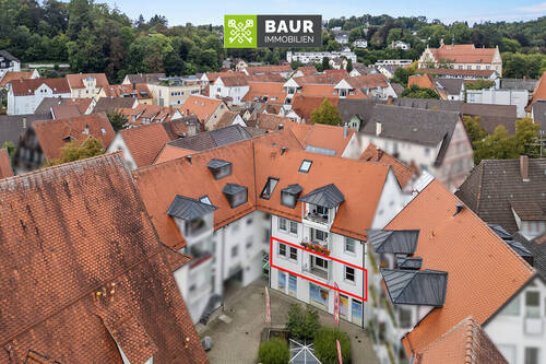 Luftaufnahme - 3 Zimmer Etagenwohnung zum Kaufen in Biberach an der Riß
