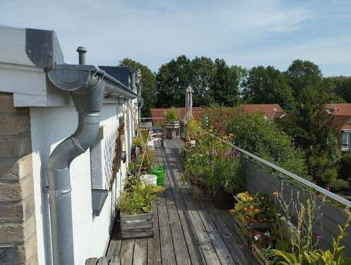 Balkon - Küchenseite - Staffelgeschosswohnung im Herzen von Buxtehude