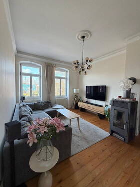 Offenes Wohnzimmer - 4 Zimmer Etagenwohnung zum Kaufen in Heidelberg