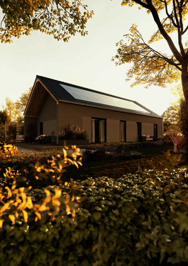 Novo-Garten-2 - Moderner Bungalow mit überdachter Terrasse.