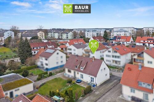 Luftbild - Doppelhaushälfte mit 95,00 m&sup2; in Biberach zum Kaufen