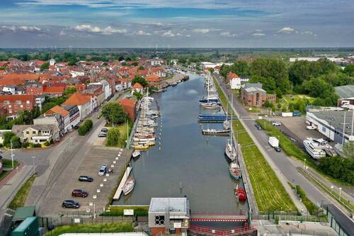 Luftaufnahme Hafen Glückstadt - 