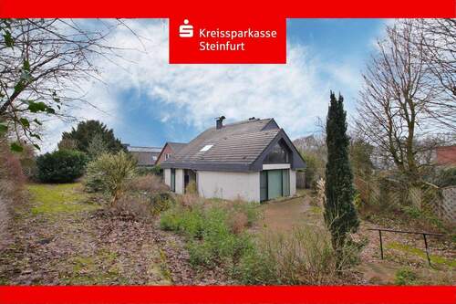 Gartenansicht - Außergewöhnliches Architektenhaus in beliebter Wohnlage von Tecklenburg!