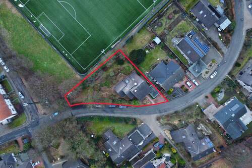 Aufsicht Umgebung umrandet - 6 Zimmer Einfamilienhaus in Tecklenburg