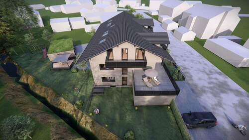Ansicht - West - Terrassenwohnung mit 117,70 m² in Raubling zum Kaufen