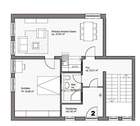 Grundriss 4-Zimmer-Maisonette-Wohnung, obere Ebene - 