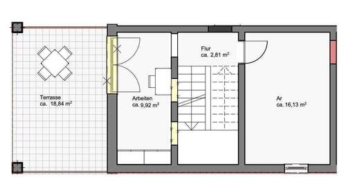 4-Zi-Maisonette-Whg mit Terrasse, untere Ebene - 