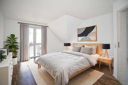 Schlafzimmer visualisiert - 3 Zimmer Etagenwohnung in Dreieich