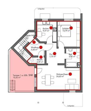 Wohnung Nr. 1 mit Terrasse - 2 Zimmer Terrassenwohnung in Heroldsberg