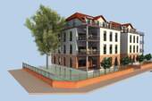 Ansicht von Kreuzung Linden-Beethovenstraße260120. - Stadthaus mit 4 Wohnungen + Tiefgarage im Villenviertel von Markkleeberg - Straßenbahn + See fußläufig zu erreichen (Neubauprojekt)!
