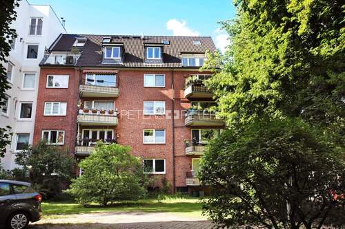 Haus_Suedfassade - 3 Zimmer Etagenwohnung zum Kaufen in Hamburg