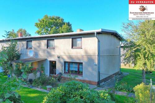 Hausansicht - Charmantes Einfamilienhaus mit Scheune im Grünen