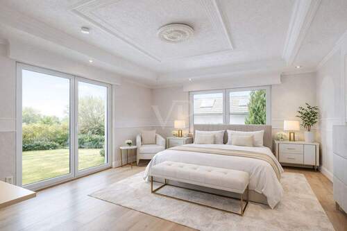 Schlafzimmer mit Gartenzugang 