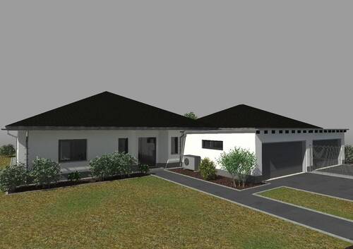 Eingangsbereich mit Garage - Courtagefrei-moderner Neubau Bungalow