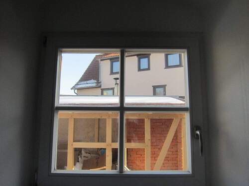 Remise im Bau Blick von der Küche - 