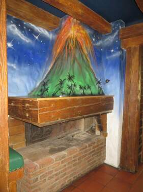 Offener Kamin in der Cocktailb - 