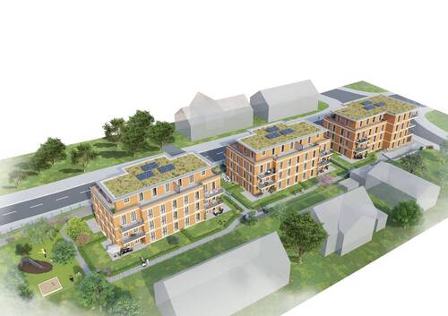Vogelperspektive - Etagenwohnung mit 41,00 m&sup2; in Dresden zur Miete