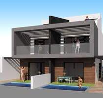 ***** Moderne Doppelhaushälften mit privatem Pool in Meeresnähe in Santiago de la Ribera ***** - San Javier