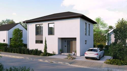 Ansicht Eingang Walmdach - 