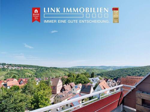 Traumhafte Aussicht Titelbild - Charmante 5,5-Zimmer-DG-Maisonette in traumhafter Aussichtslage Sillenbuchs