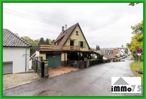 Aussenansicht - freistehendes Einfamilienhaus mit Garten, Dachterrasse, Garage und großem Aussenstellplatz