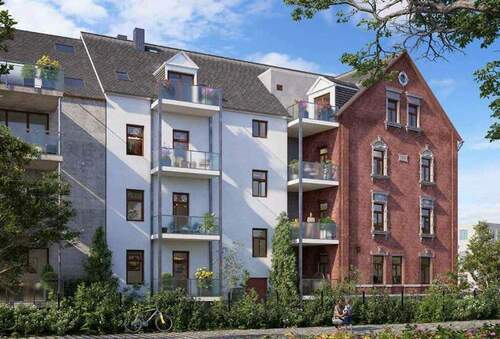 Gebäudeansicht visualisiert - 4 Zimmer Etagenwohnung in Chemnitz