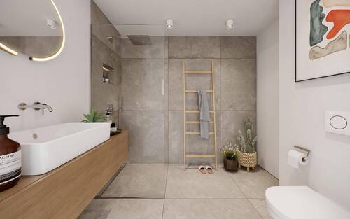 Visualisierung Bad - Etagenwohnung mit 95,30 m² in Offenbach zum Kaufen