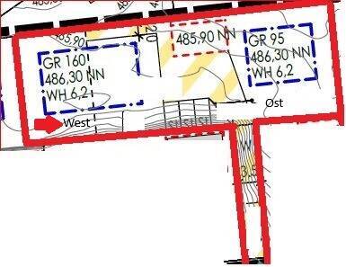 Bauplanausschnitt Baugrundstück A + B - 