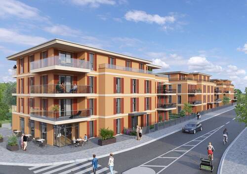 Hausansicht - ++ HOCHWERTIGER NEUBAU ++ 3-Zimmer, Balkon, Gäste WC und Tiefgaragenstellplatz ++