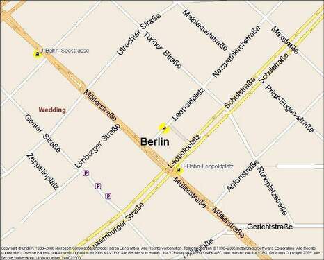 Kartenausschnitt - 3 Zimmer Etagenwohnung zur Miete in Berlin