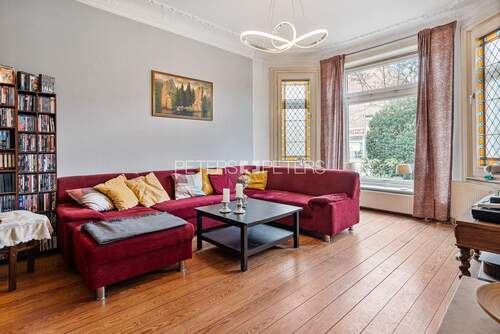 Wohnzimmer Erdgeschoss - Mehrfamilienhaus, Wohnhaus mit 248,00 m&sup2; in Hamburg zum Kaufen