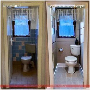 Sanitärbereich im OG mit KI überarbeitet - 