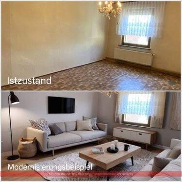 Wohnzimmer im OG mit KI überarbeitet - 