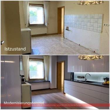 Küche im OG mit KI überarbeitet - 