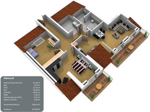 Wohnung 18 - Etagenwohnung mit 108,50 m² in Werlte zum Kaufen