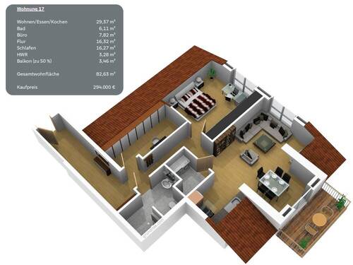 Wohnung 17 - Etagenwohnung mit 82,60 m&sup2; in Werlte zum Kaufen