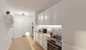 Visualisierung der Küche der Eigentumswohnung - 1 Zimmer Terrassenwohnung zum Kaufen in Langen