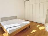 Schlafzimmer mit Einbauschrank - 