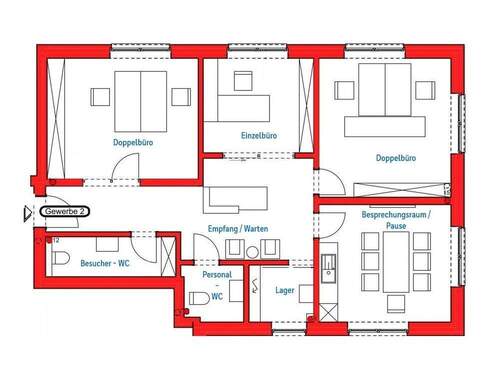 Gewerbe - Büro mit 111,60 m&sup2; in Werlte zum Kaufen