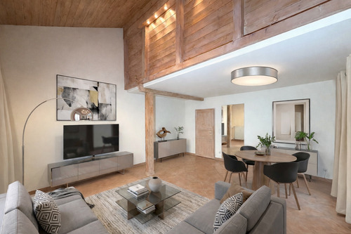 Moderne rustikale Wohn-und Esszimmergestaltung.png - 