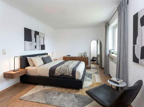 Schlafzimmer mit Südbalkon (OG,Visualisierung) - 