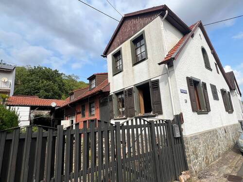 Hausansicht Gesamt - TOP-GELEGENHEIT! Einfamilienhaus mit Nebengebäude u. Scheune in Roxheim zu verkaufen.