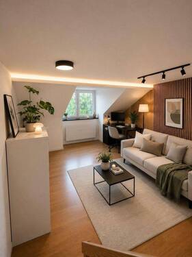 Gestaltung Wohnzimmer - Ruhiges Dachgeschoss in Bestlage! Unvermietet!