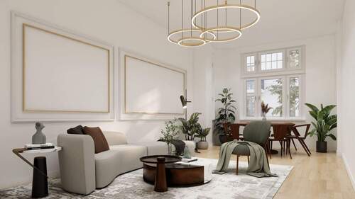 Beispiel Wohnzimmer - 3 Zimmer Etagenwohnung in Berlin