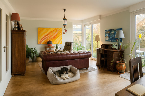 E_Wohnzimmer - Großzügige Doppelhaushälfte mit Garten & Dachterrasse - Wohnen am Schlachtensee