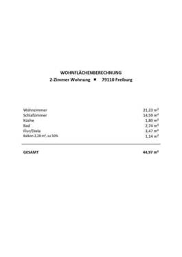 Wohnflächenberechnung - 